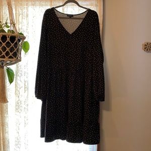 ASOS black and white polka dot dress